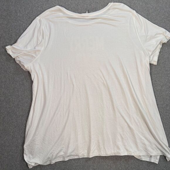 Cato Est. 1946 Merry and Bright Holiday Shirt Women's 22/24W White Sequins - Picture 8 of 8